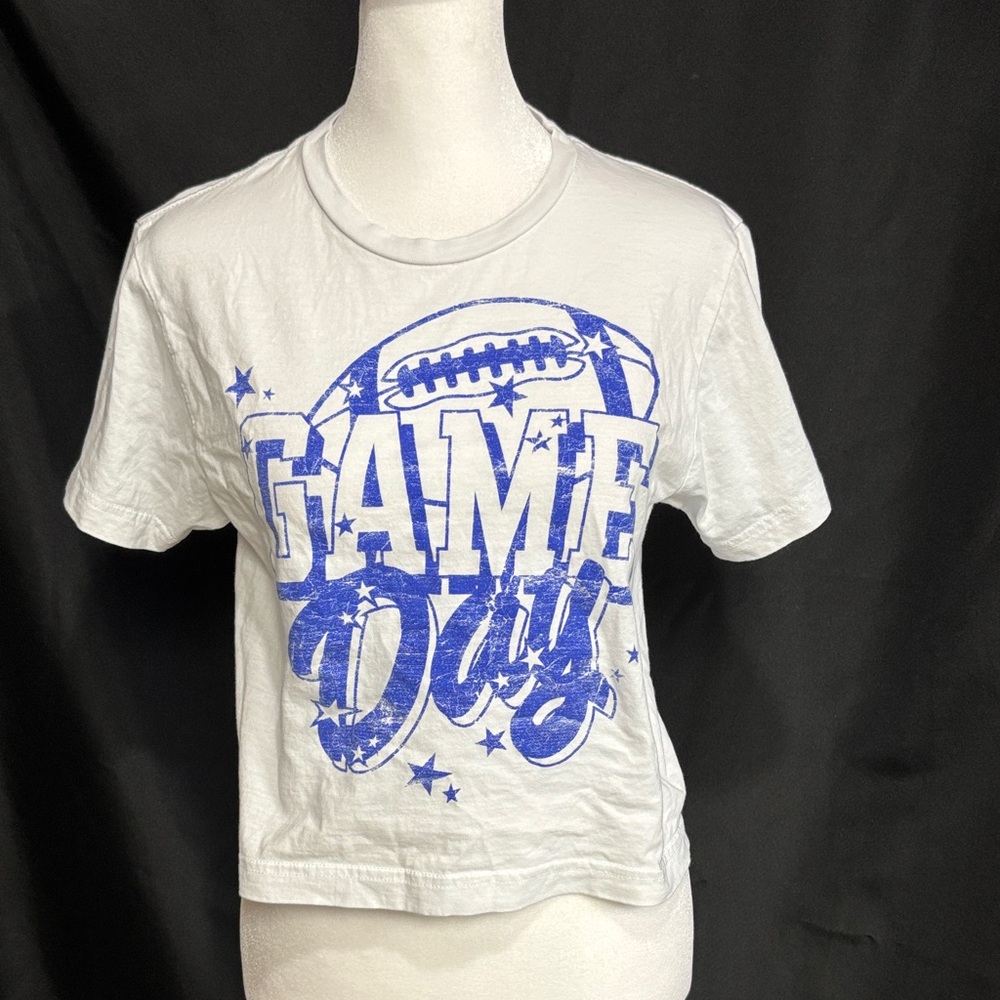 Sugar Blue and White Game Day Tee